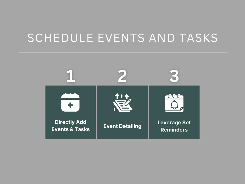 Schedule Events and Tasks