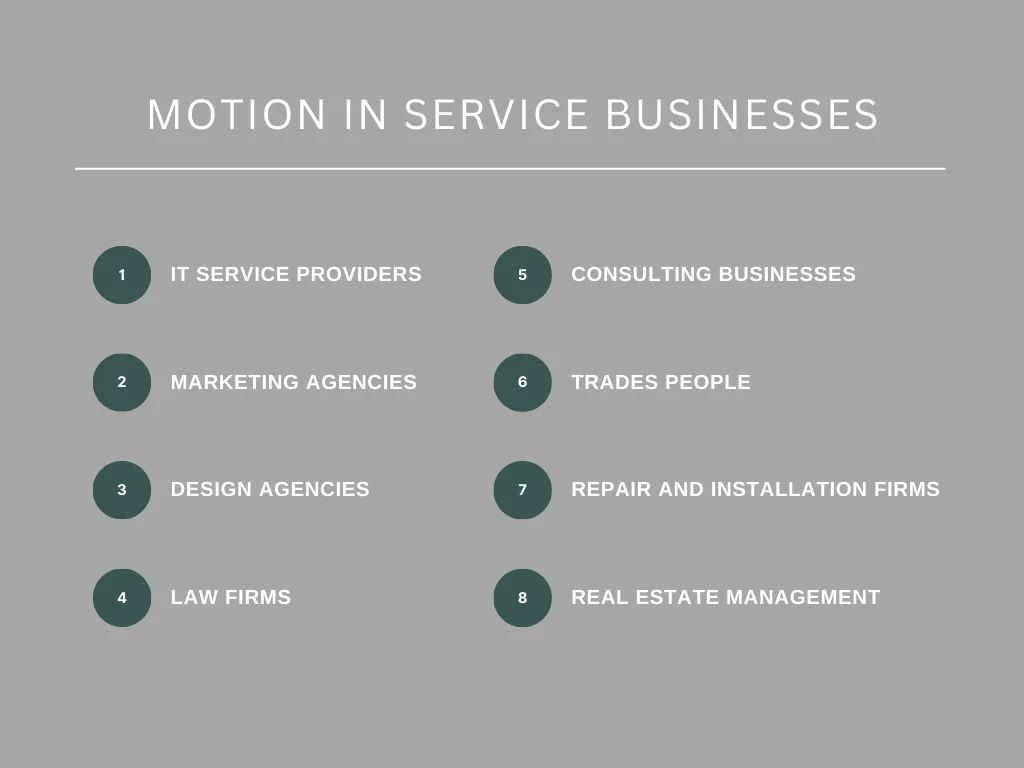 Motion in Service Businesses