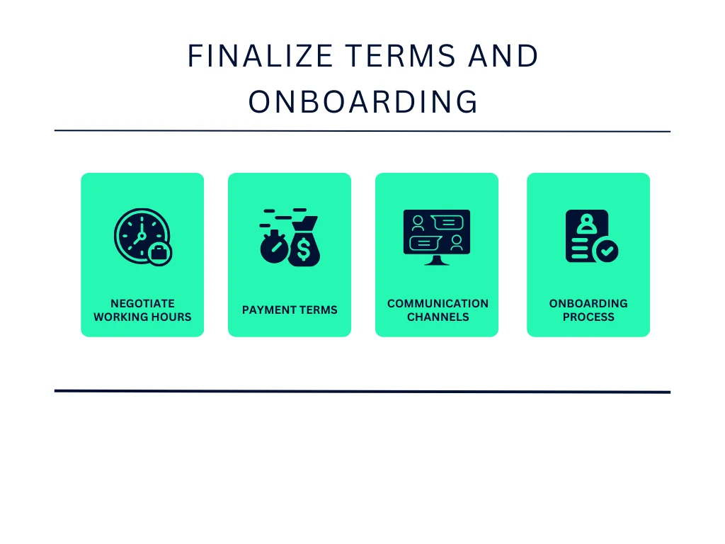 Finalize Terms and Onboarding