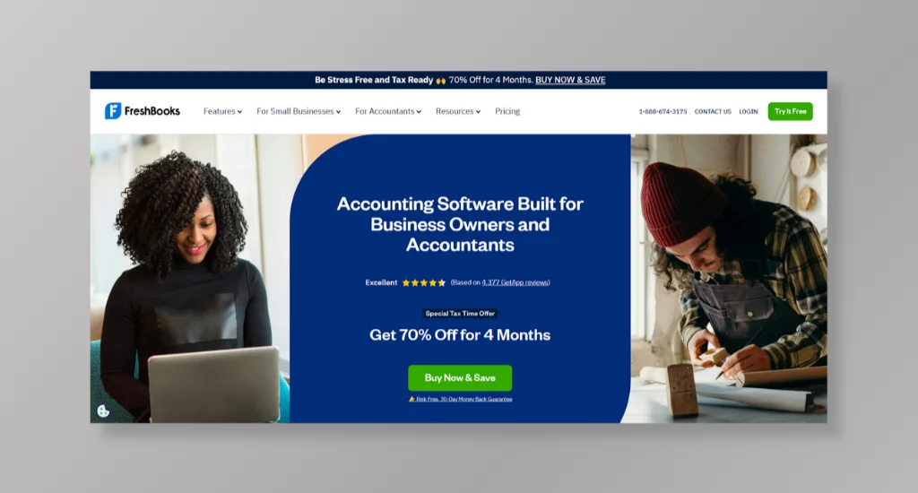 FreshBooks - Best for Freelancers and Small Business Owners