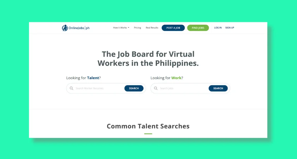 2. OnlineJobs.ph - Best for Diverse Remote Job Opportunities in Various Sectors