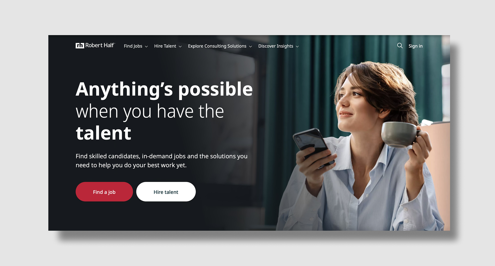 Robert Half homepage