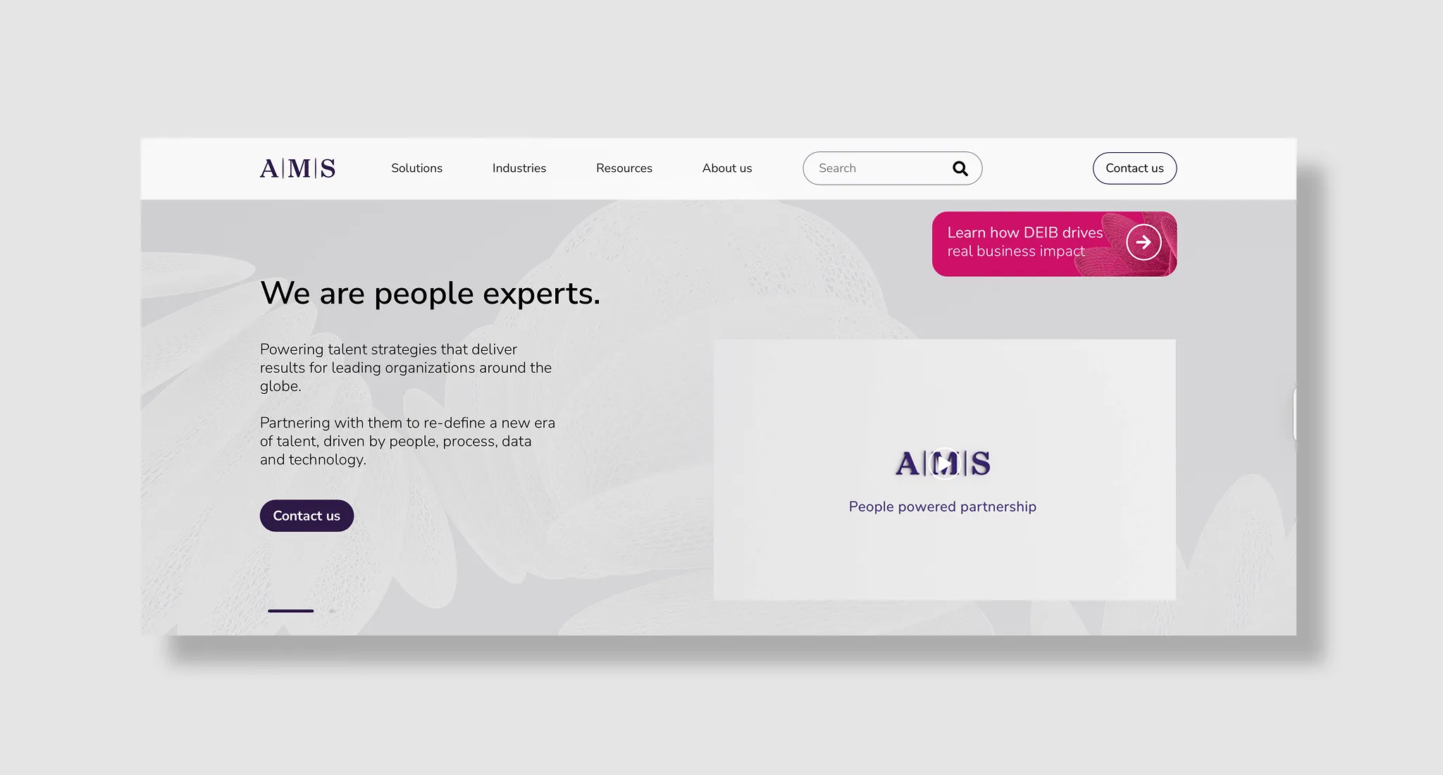 AMS Solutions homepage