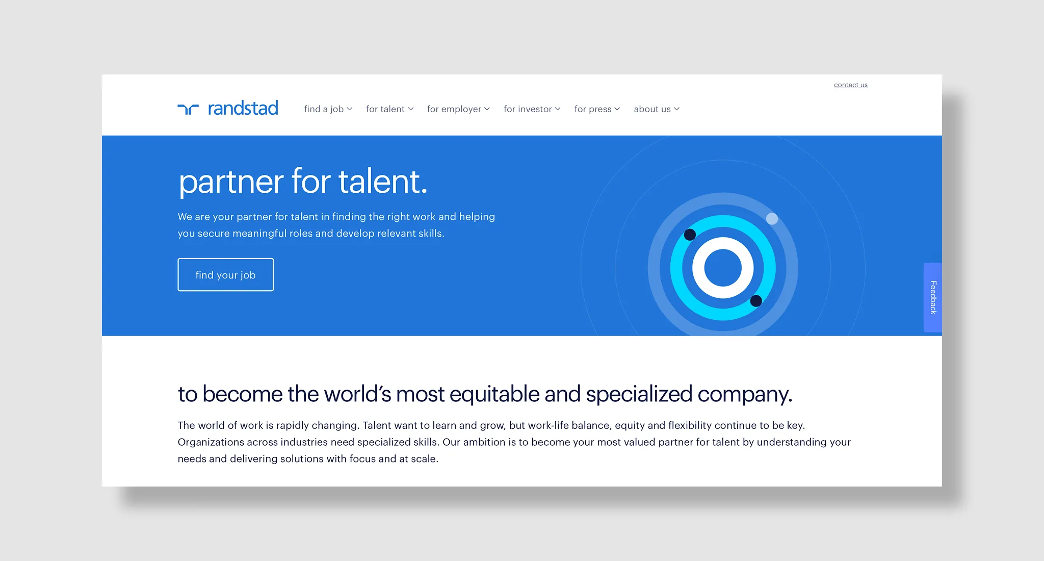 Randstad homepage