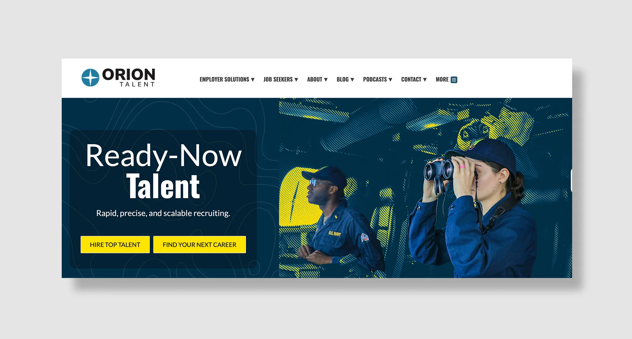 Orion Talent homepage