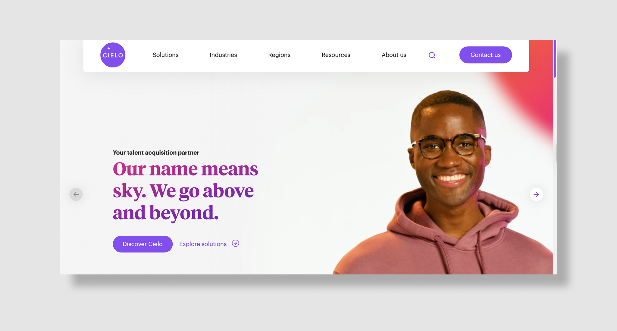 Cielo Talent homepage