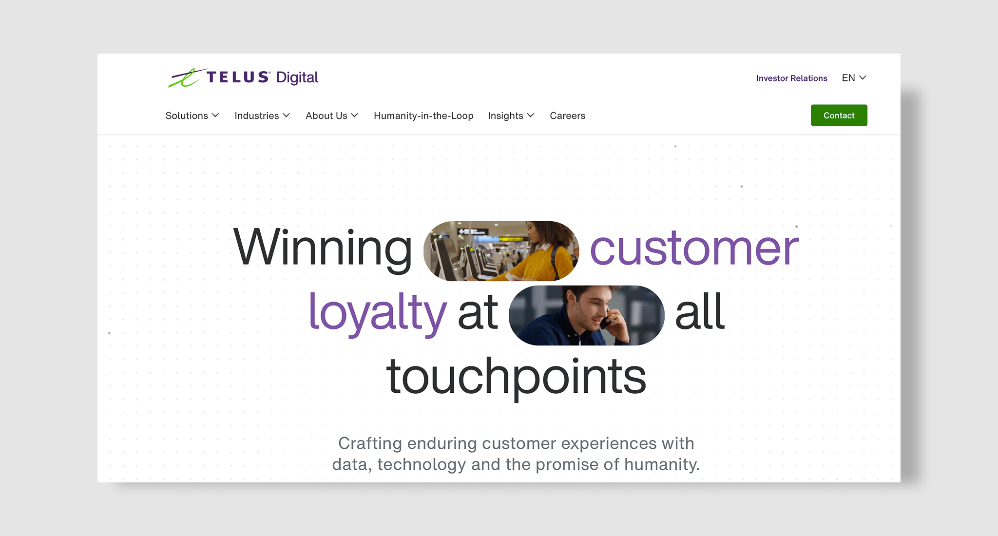 Telus Digital homepage