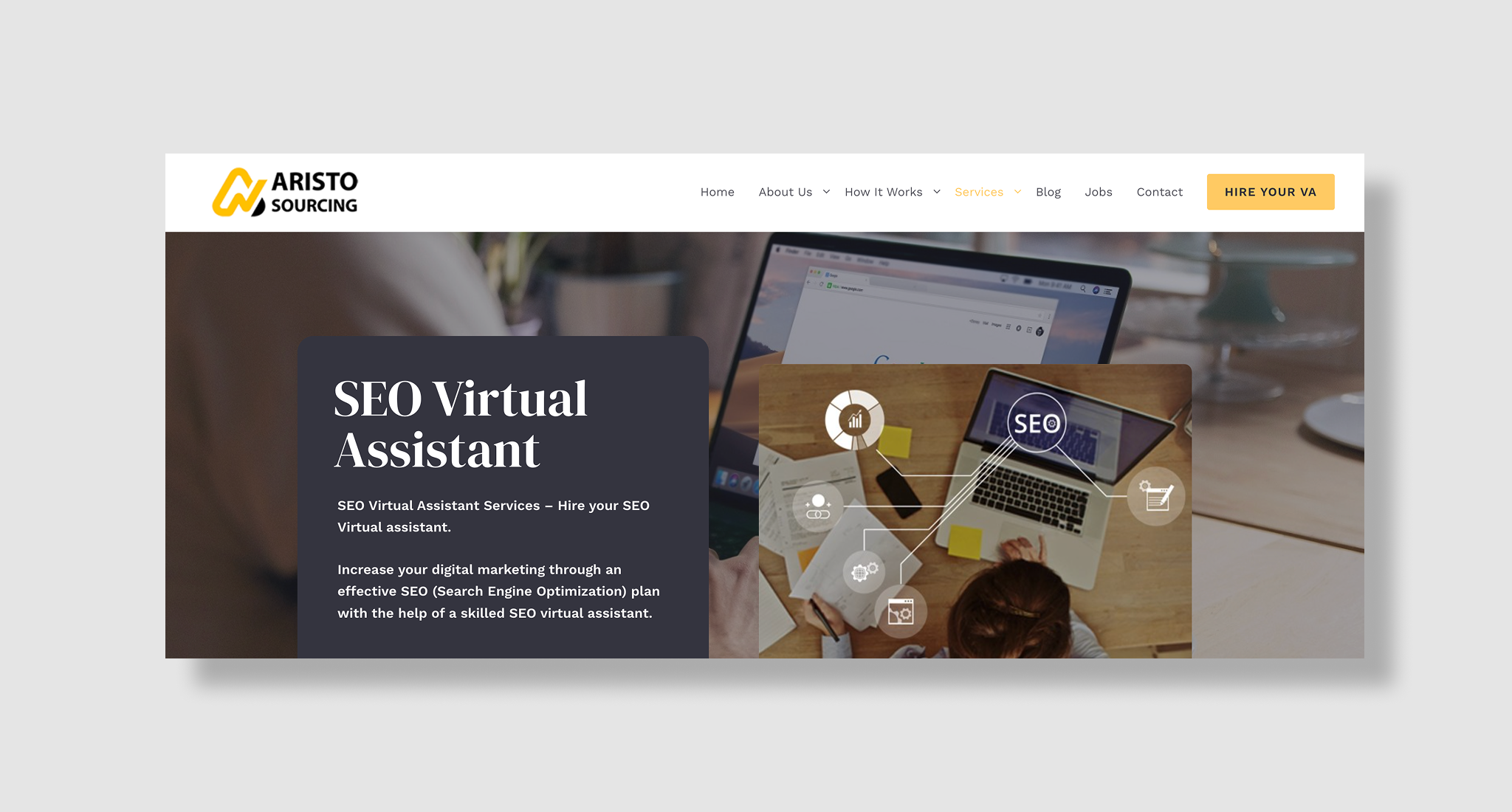 Aristo Sourcing homepage
