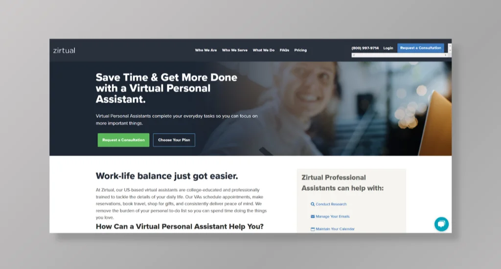 Zirtual - Best for Entrepreneurs and Executives