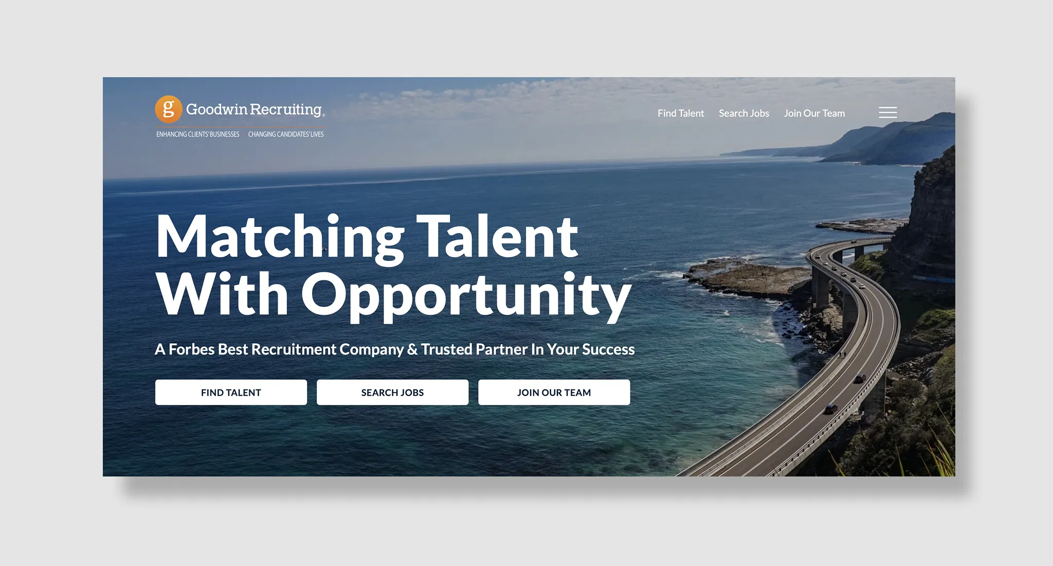 Goodwin Recruiting homepage