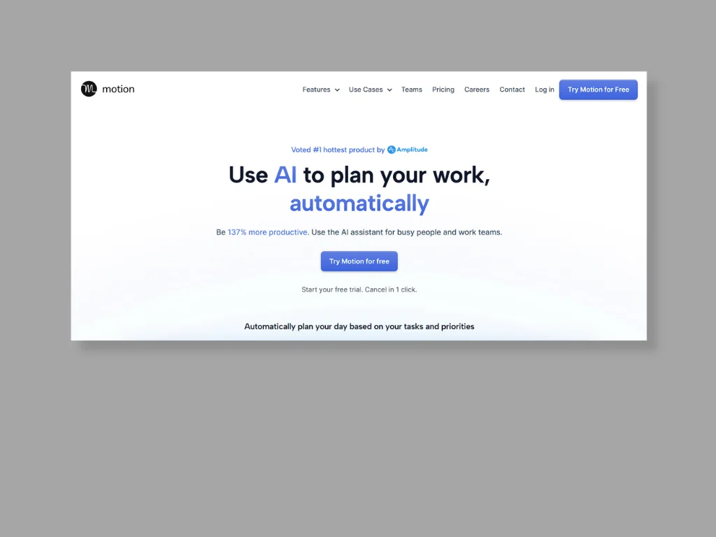 Motion - Best for Task Prioritization