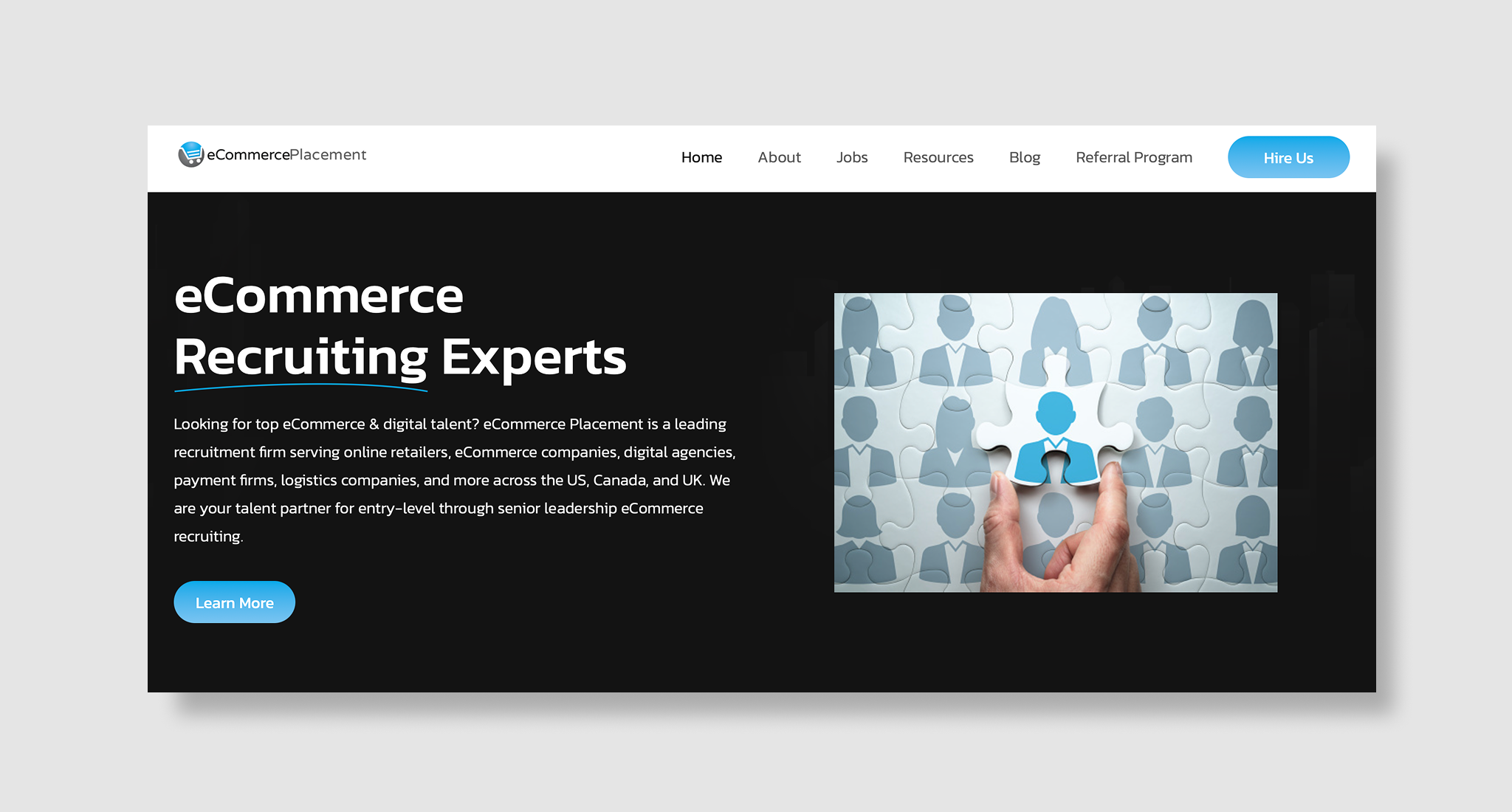 E-Commerce Placement Homepage