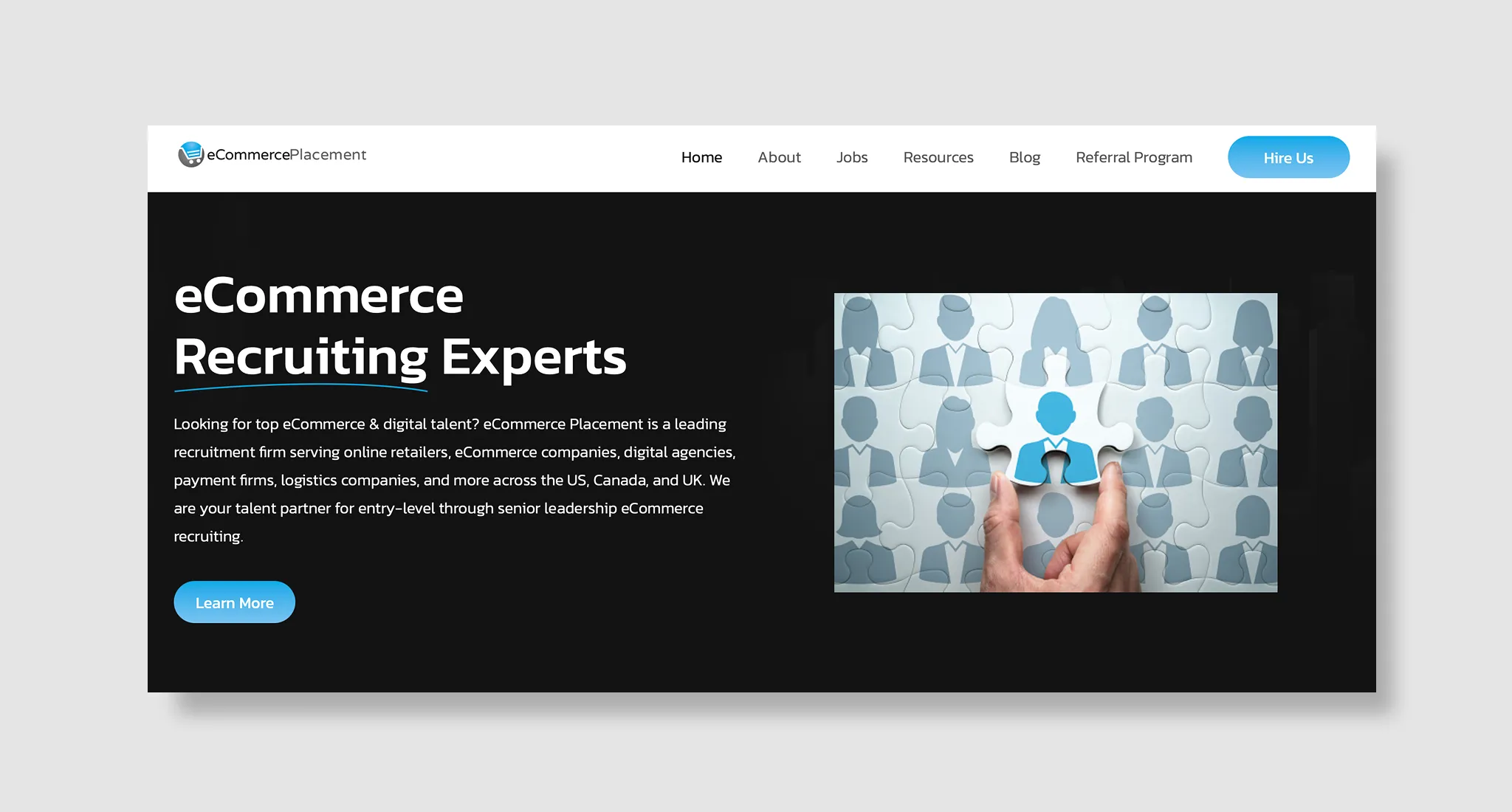 E-Commerce Placement Homepage