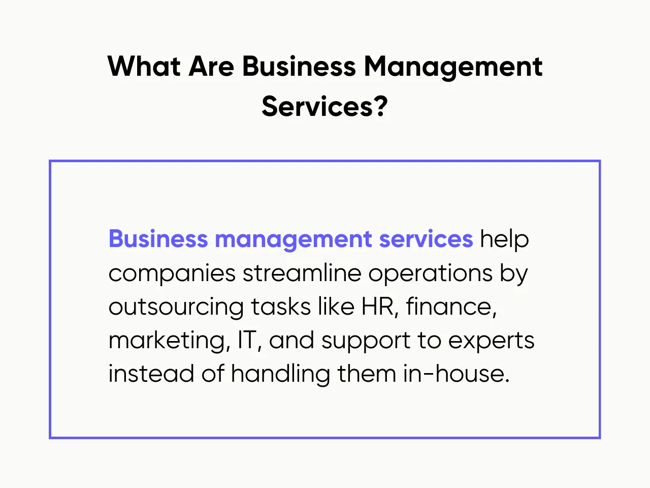 What Are Business Management Services?