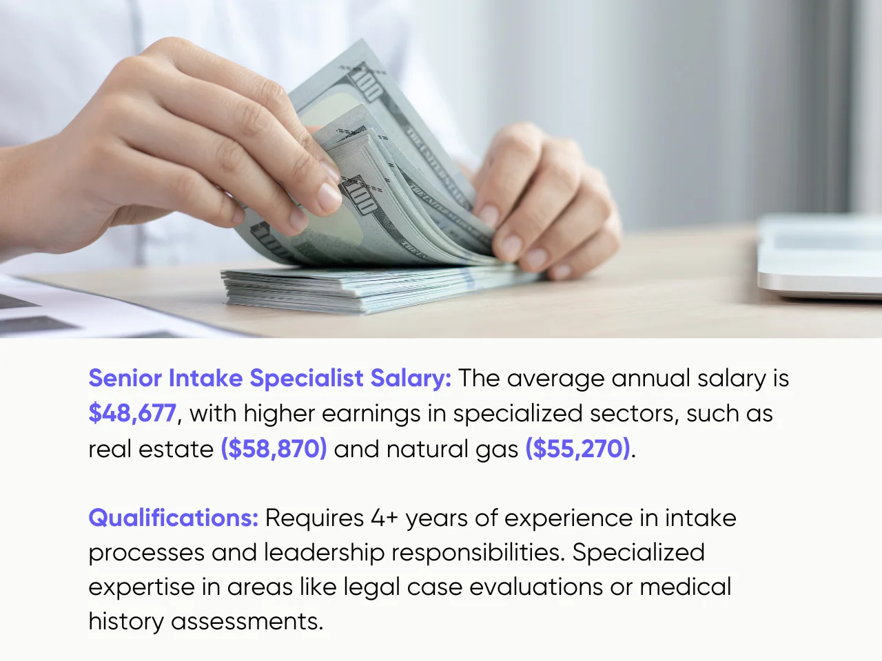 Senior-Level Intake Specialist Salary