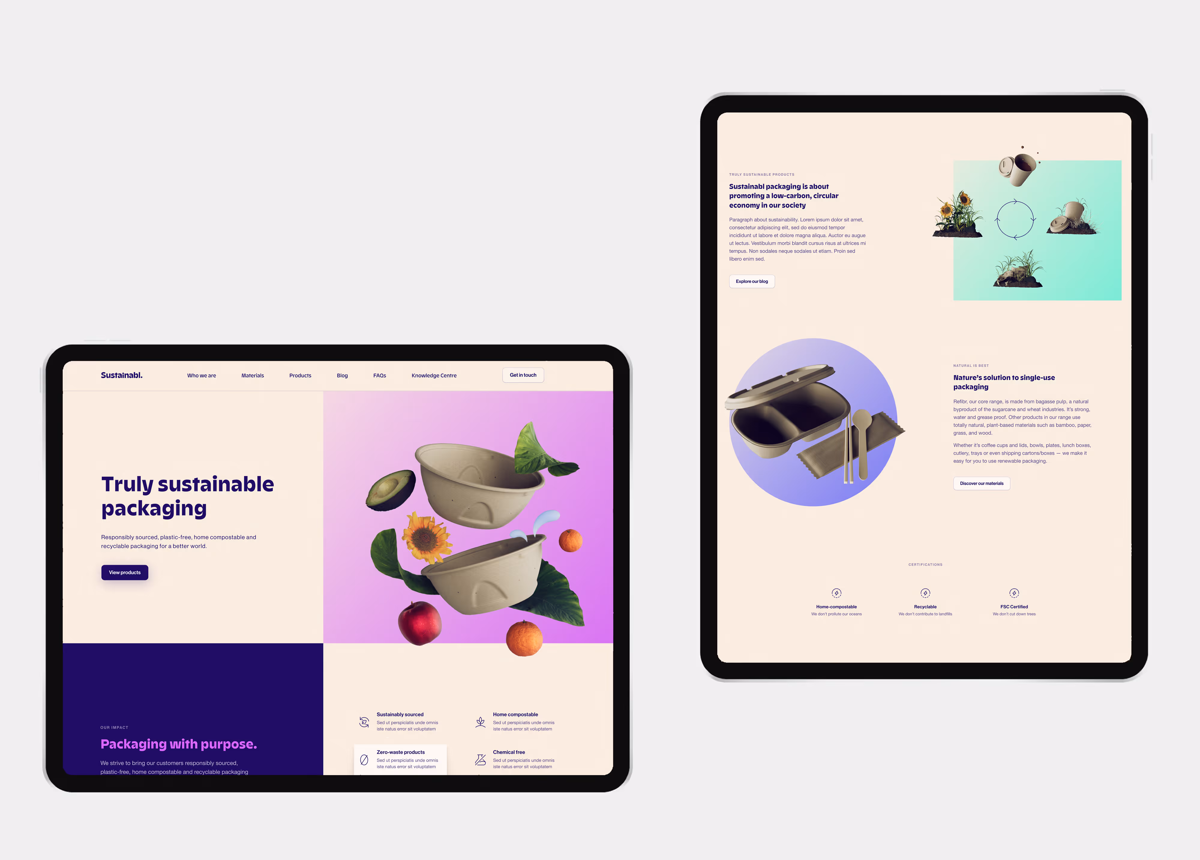 Sustainabl web site design