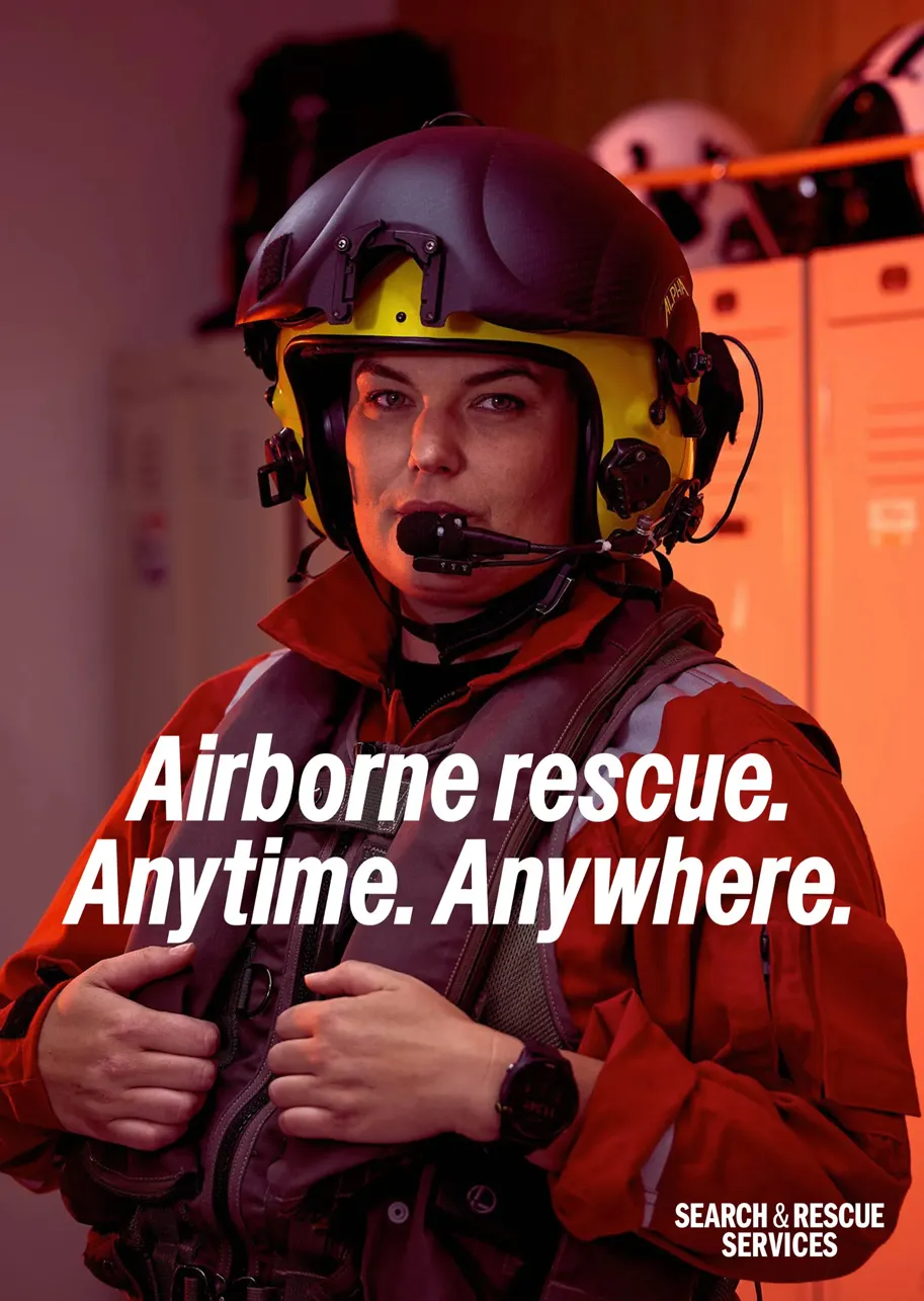 Female rescue helicopter pilot 