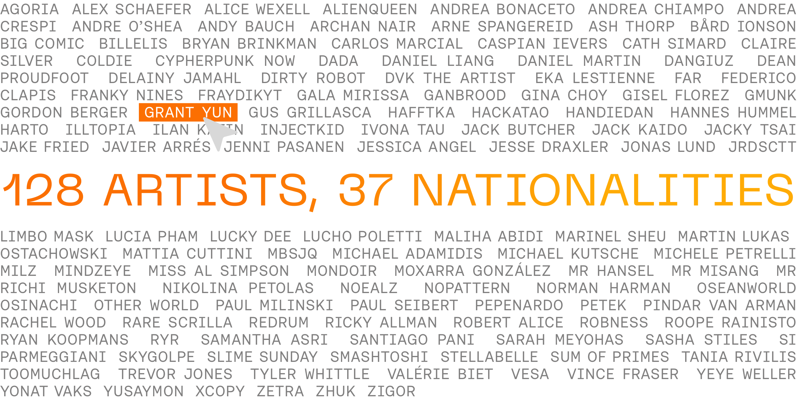 BIT History of Bitcoin 128 artists