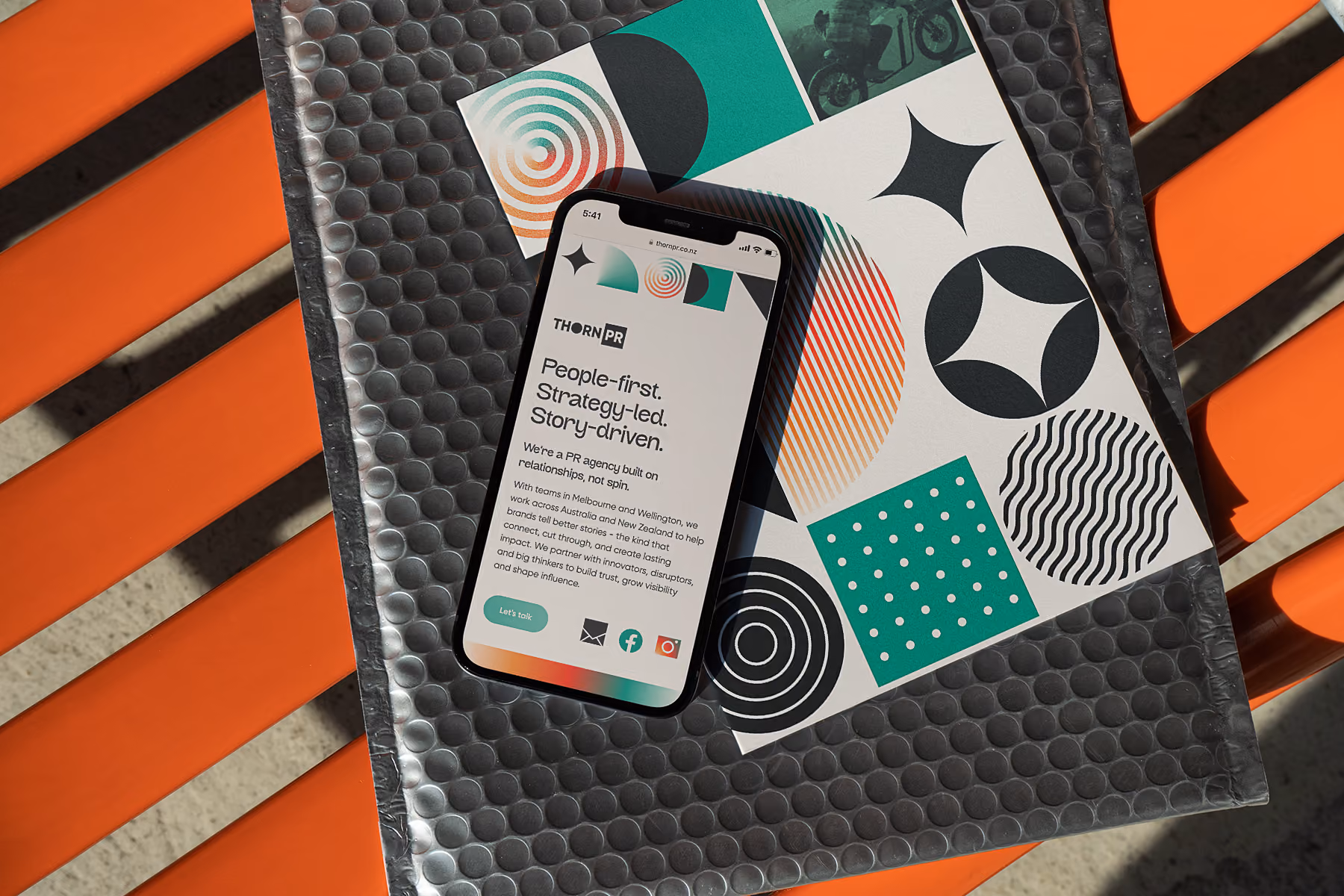 ThornPR website on mobile