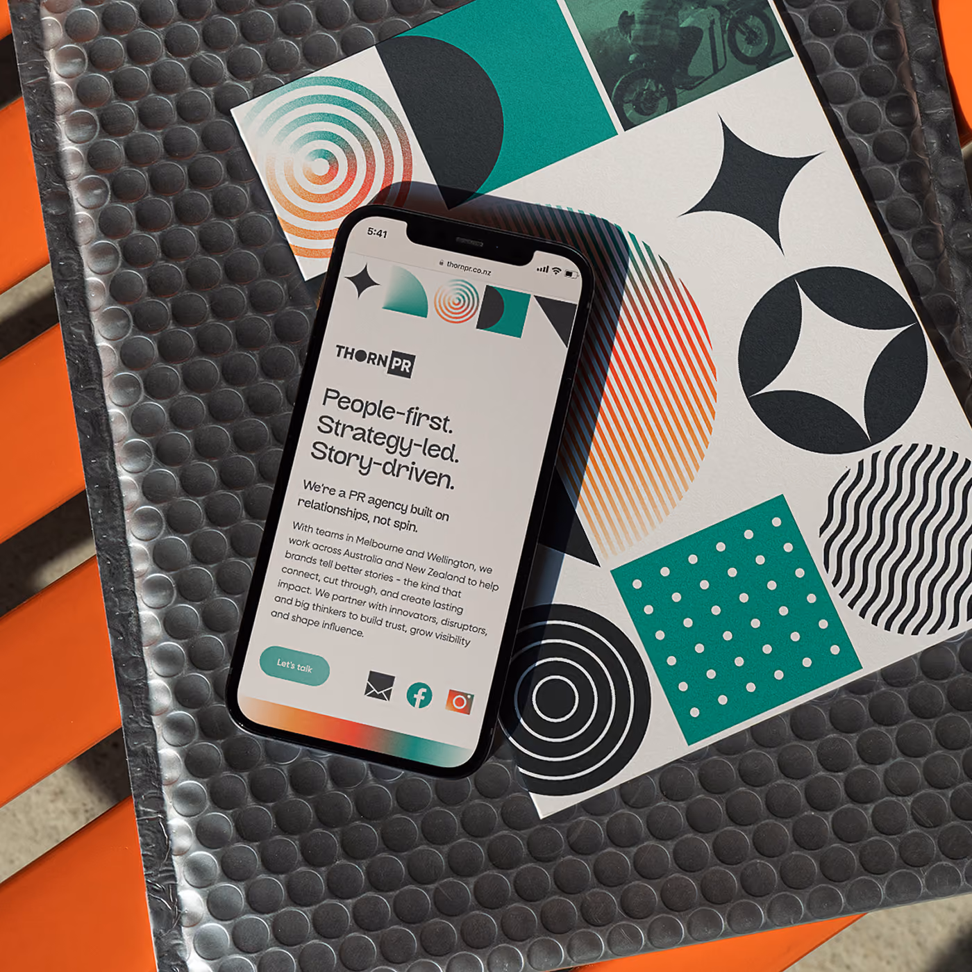 ThornPR website on mobile