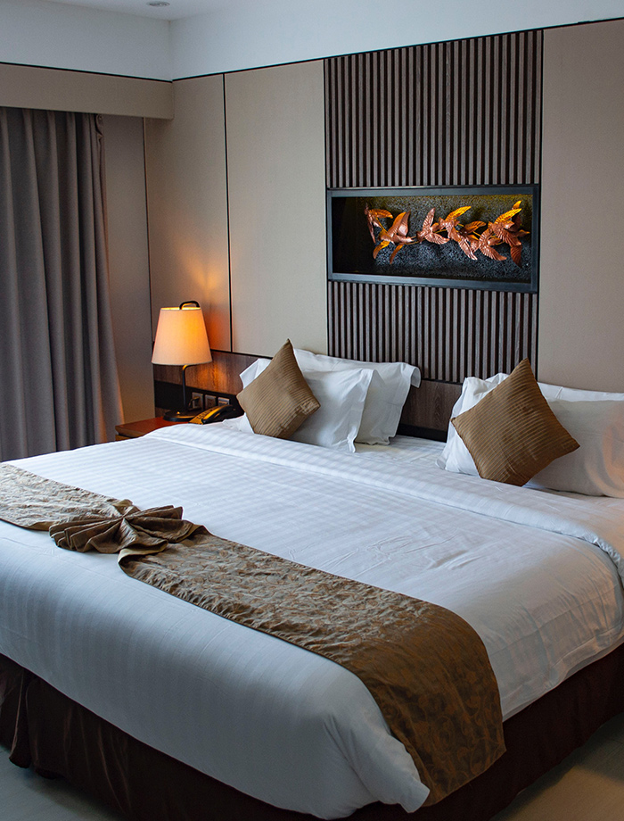 bedroom with king bed