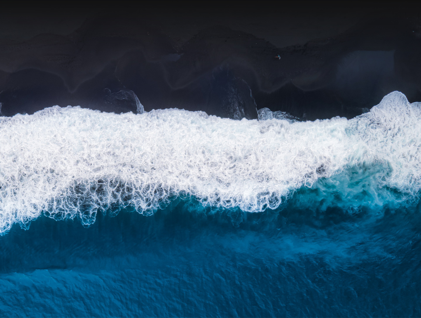 blue ocean with strong waves