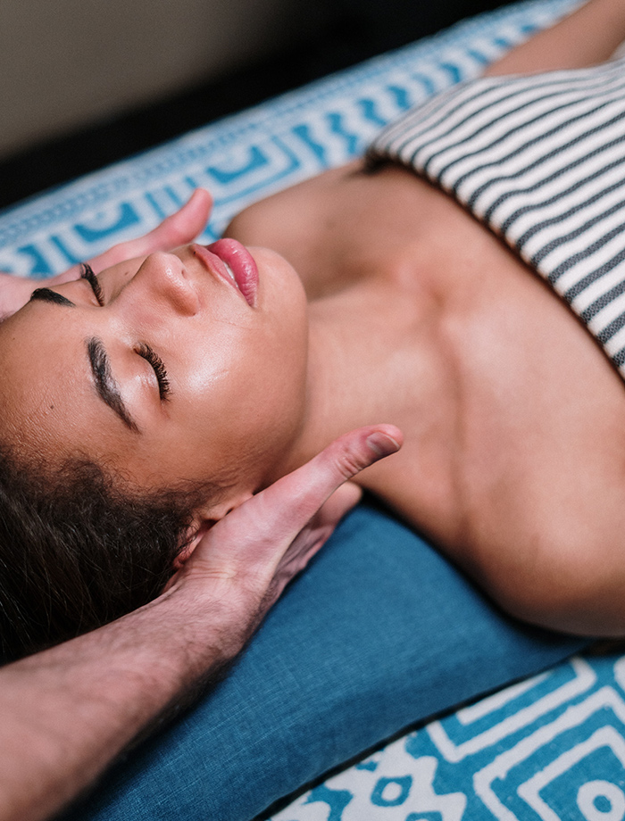 head massage in a spa