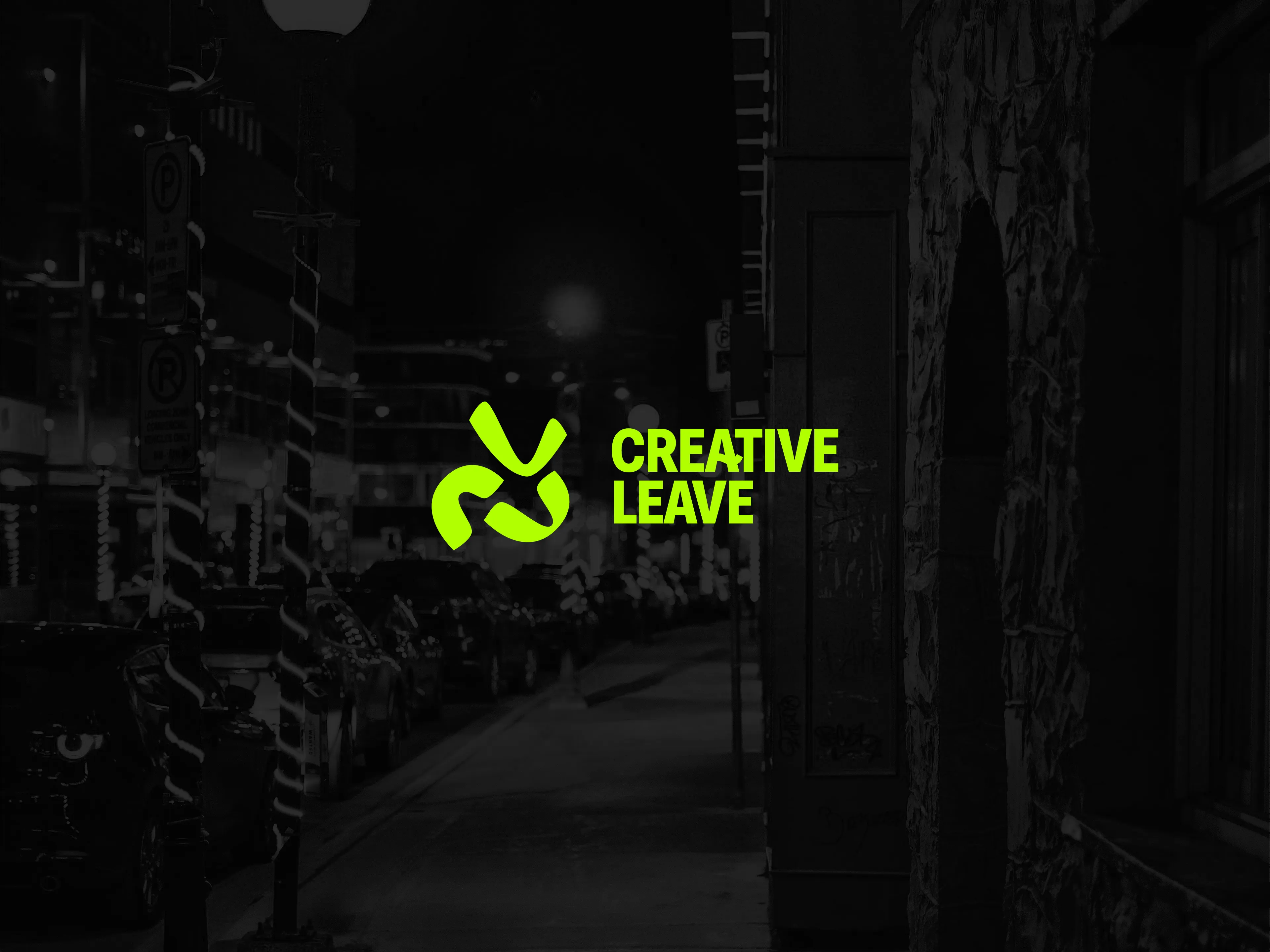 A heading image showcasing the Creative Leave logo against a greyscale background.