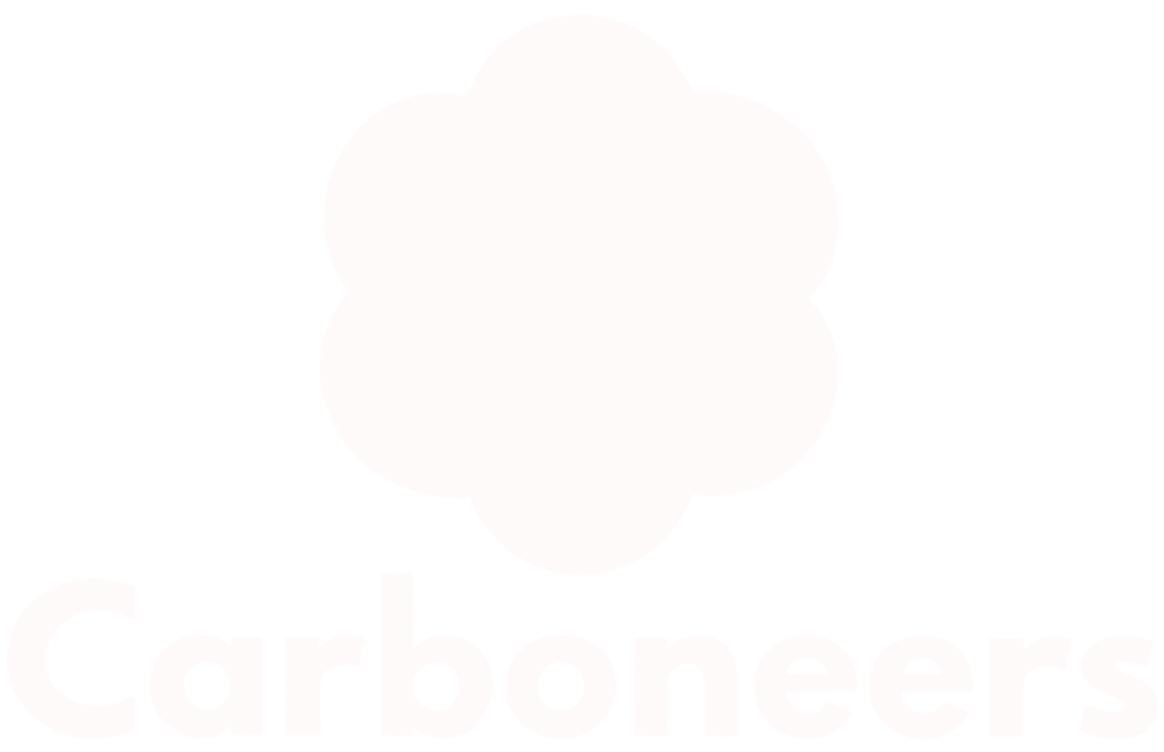 Carboneers brand logo with a stylized cloud-like shape above the word Carboneers.