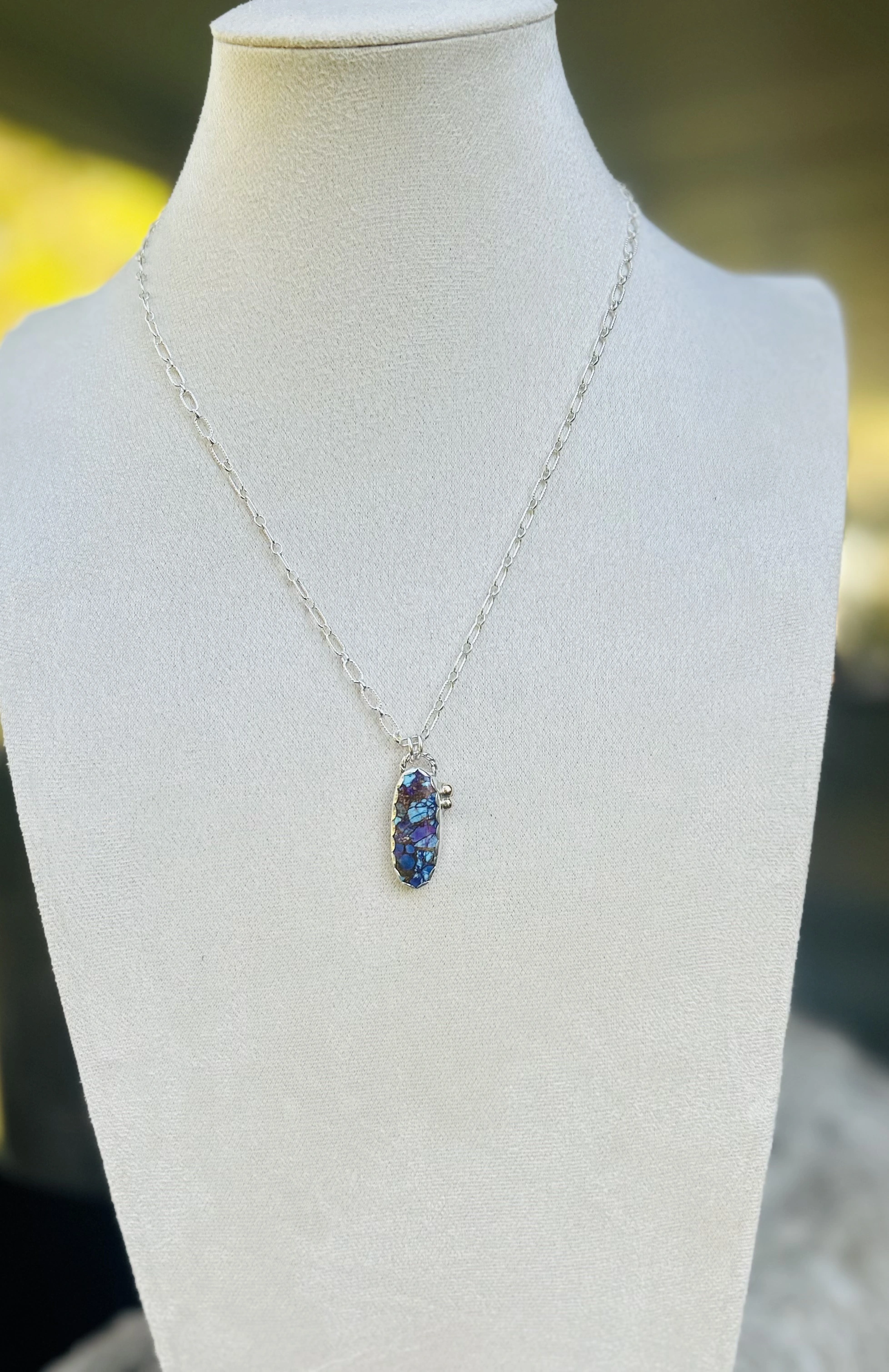 Mohave Turquoise Necklace with 9ct gold beads