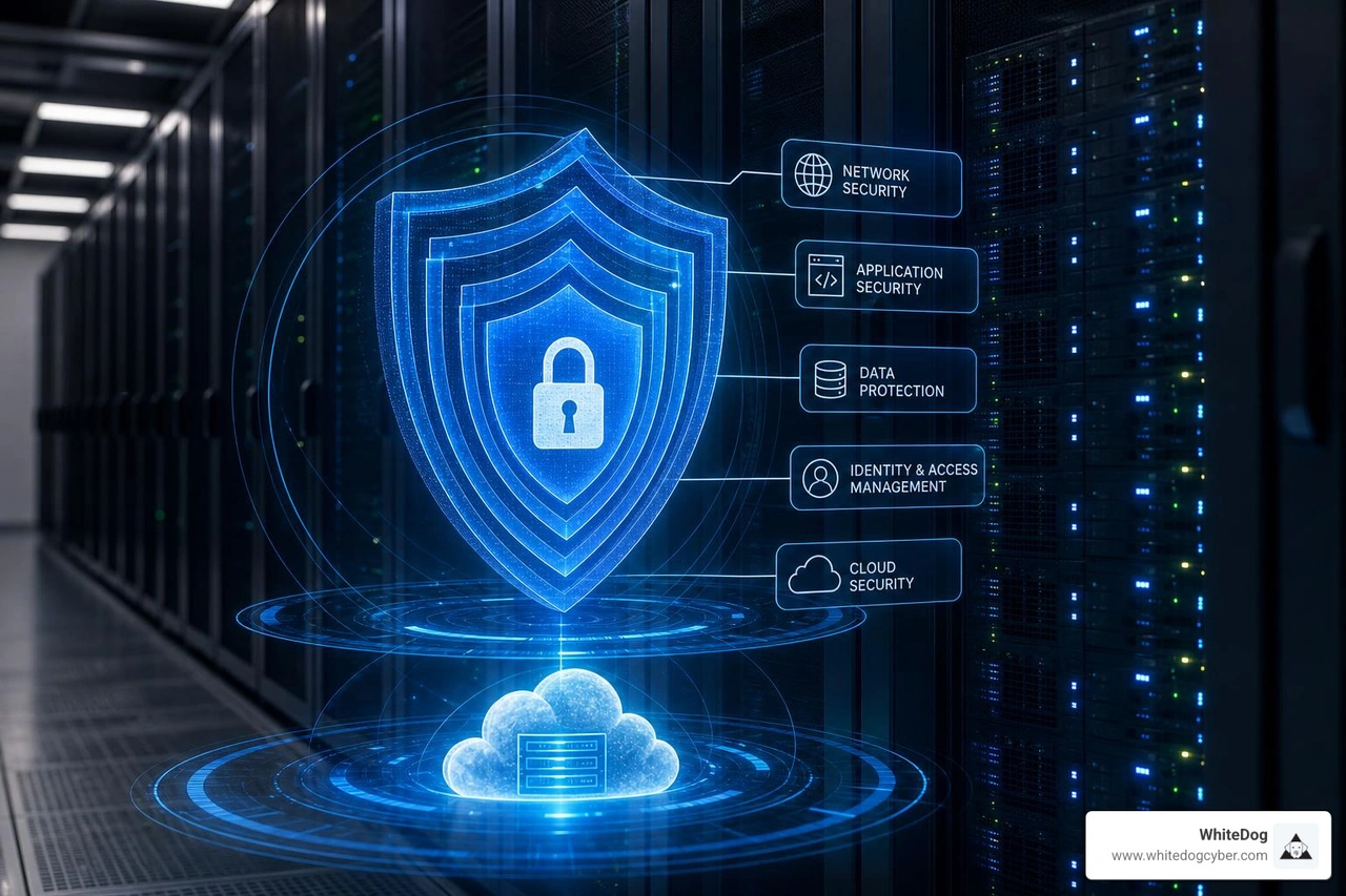 Layered digital shield protecting enterprise cloud assets