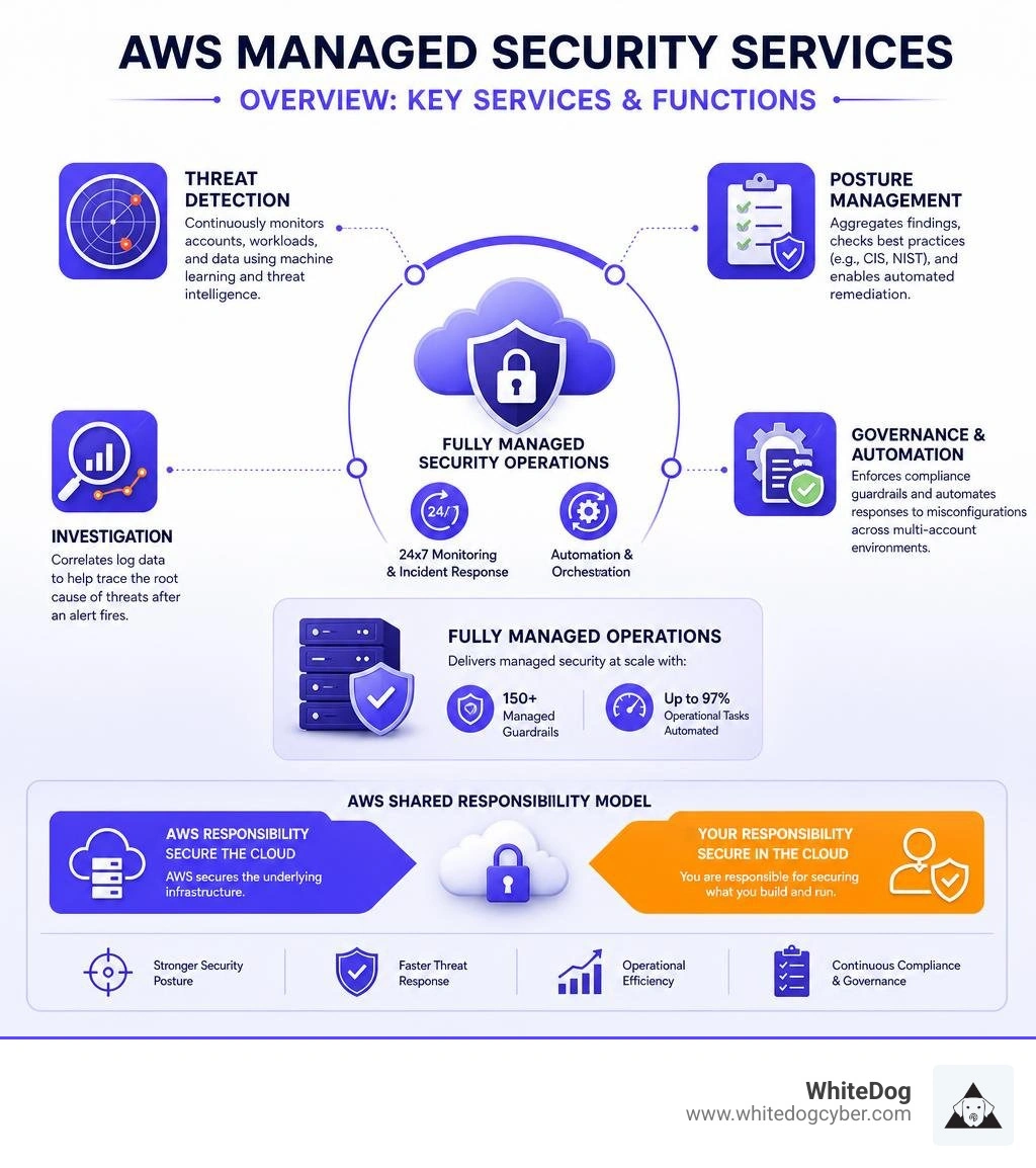 AWS managed security services overview infographic with key services and functions infographic AWS managed security services overview infographic with key services and functions infographic