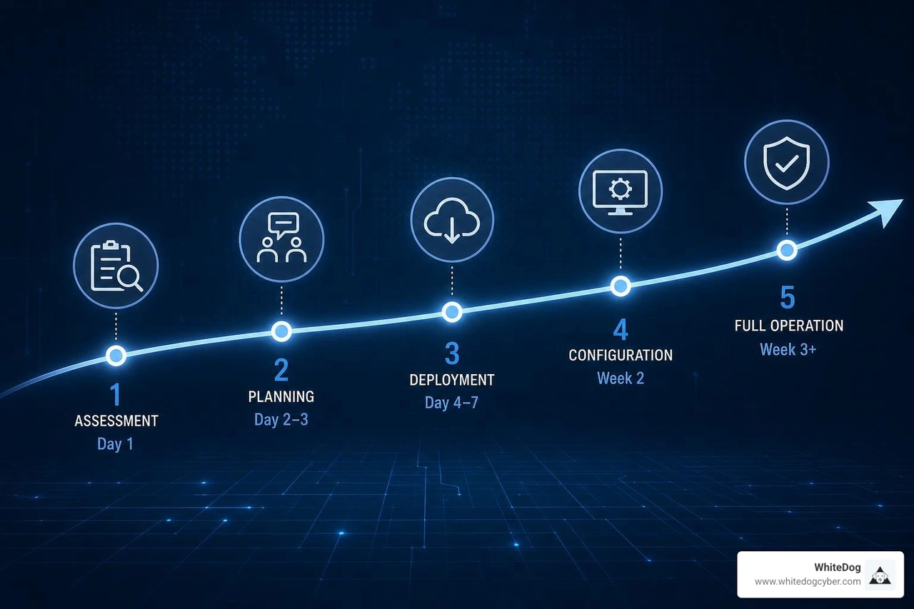 Smooth deployment timeline for onboarding an MSP MDR platform Smooth deployment timeline for onboarding an MSP MDR platform