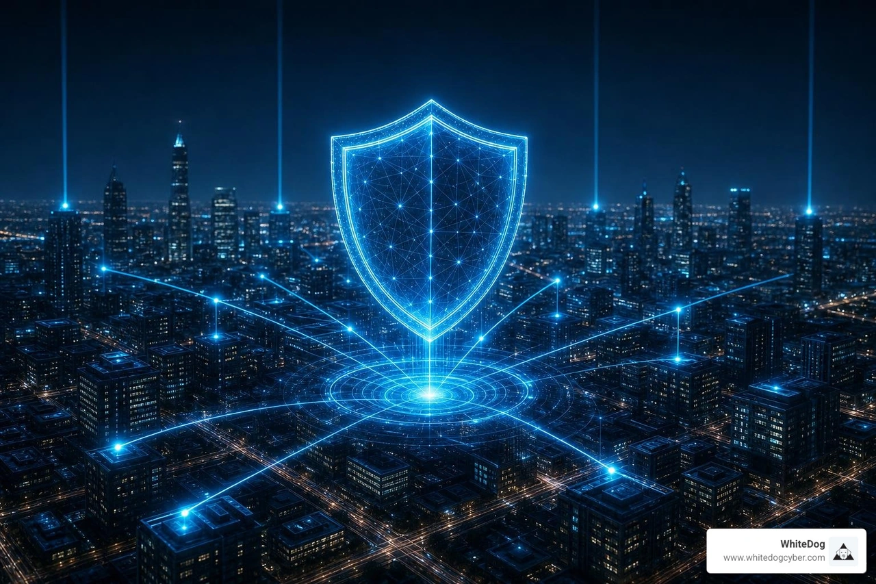 Cybersecurity FAQ concept illustrating simplified threat detection and operations Cybersecurity FAQ concept illustrating simplified threat detection and operations