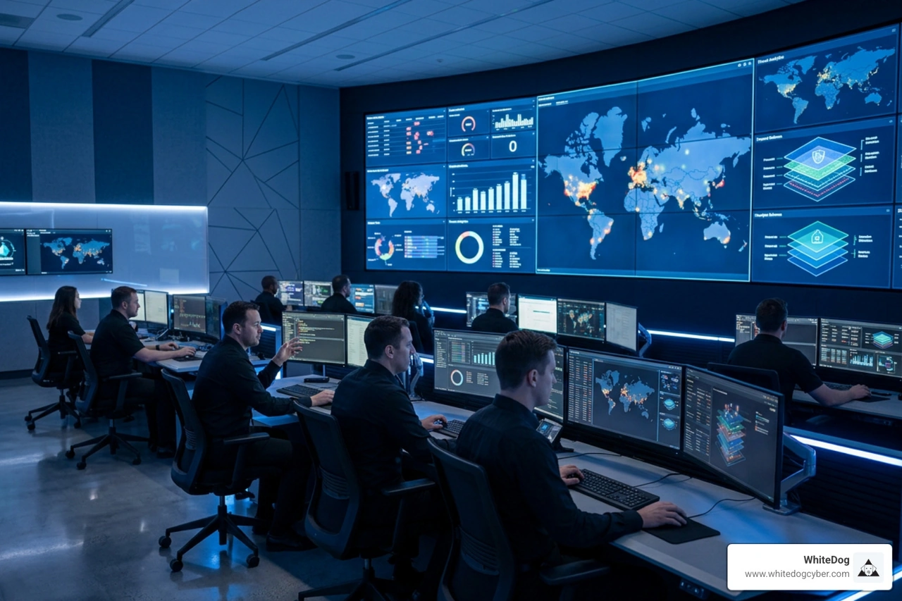 Cybersecurity operations center interface monitoring threat analytics Cybersecurity operations center interface monitoring threat analytics