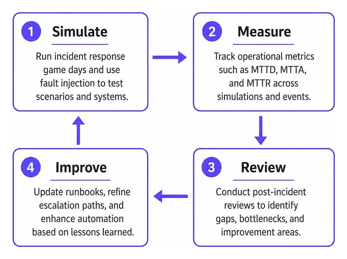 Incident response continuous testing and improvement cycle Incident response continuous testing and improvement cycle