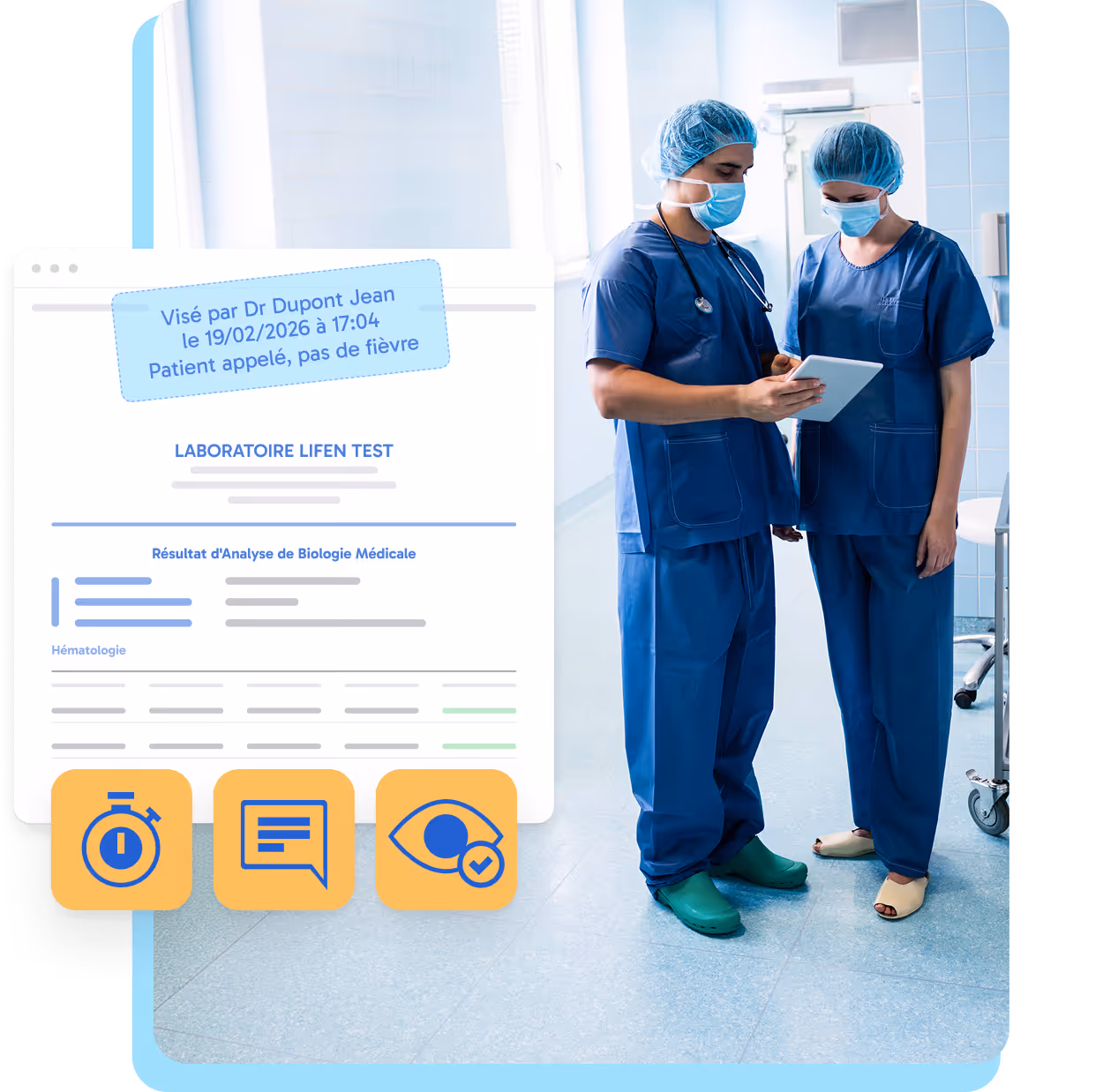 PFI wave 2 multichannel: Integrate CDA and PDF documents transmitted via MSSanté and scanned paper documents, reports from e-health applications and biomedical devices.