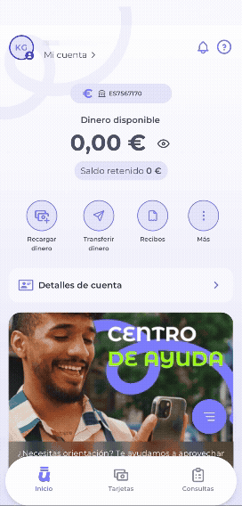 Recarga tu cuenta Íkualo desde la app con la tarjeta que ya usas