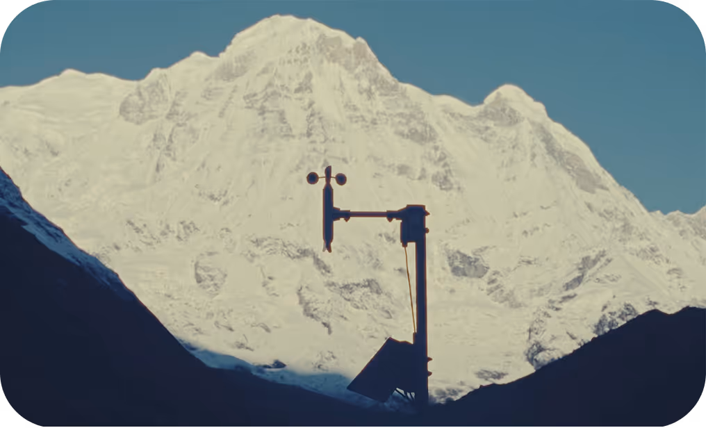 weather station in the mountains