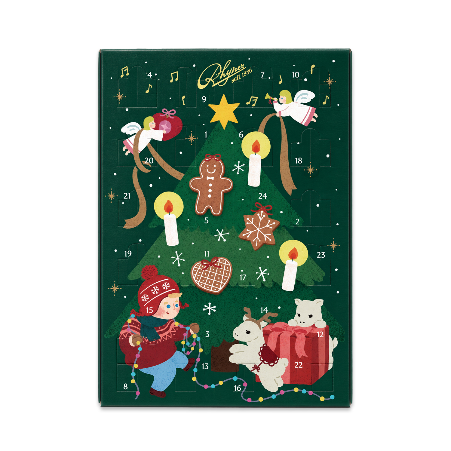 Adventskalender Festliches Baum schmücken (Grün)