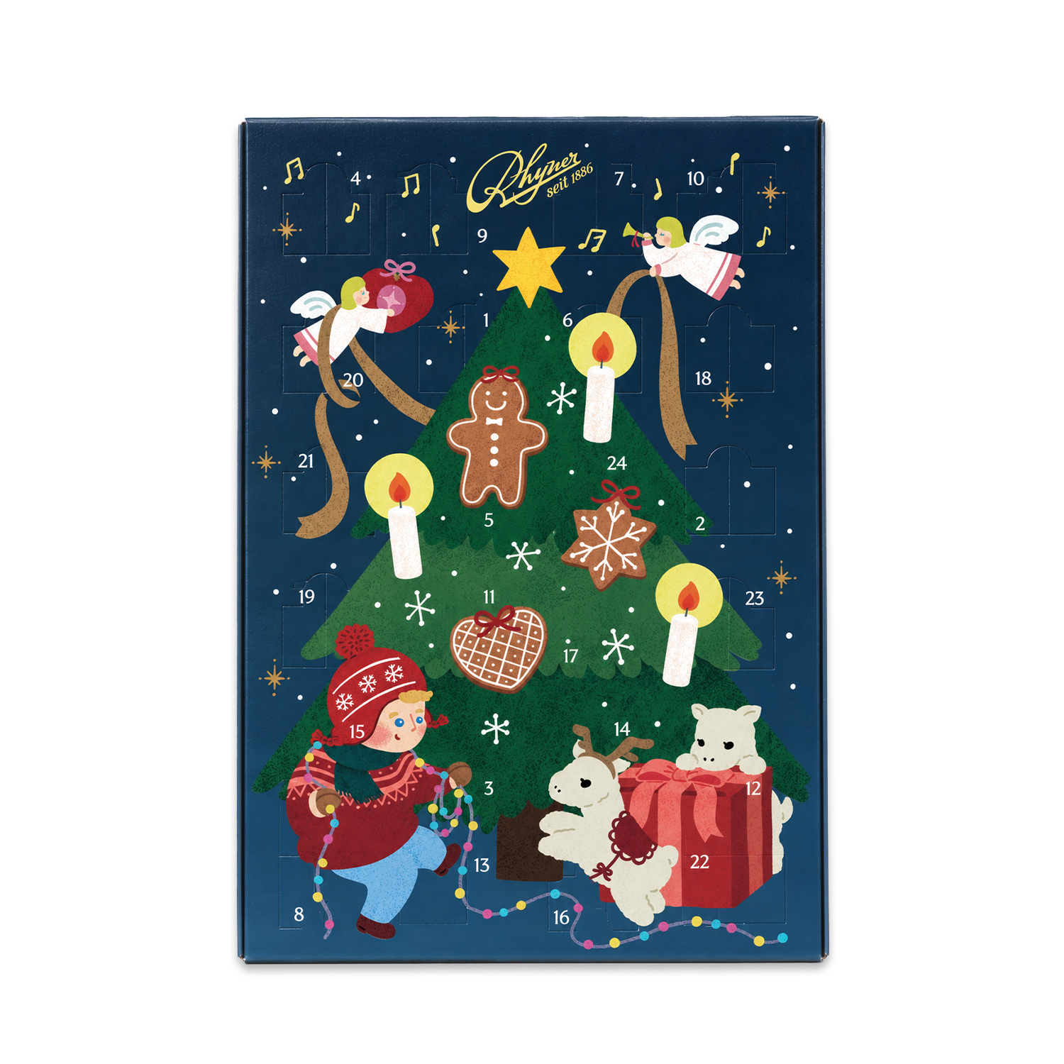 Adventskalender Festliches Baum schmücken (Blau)