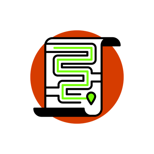Icon of a maze map