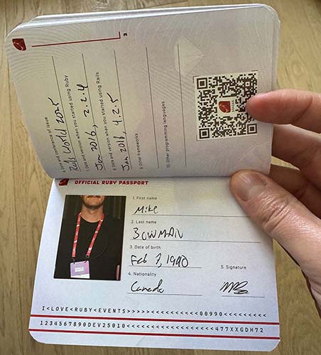 Rails World 2025 passport photo page