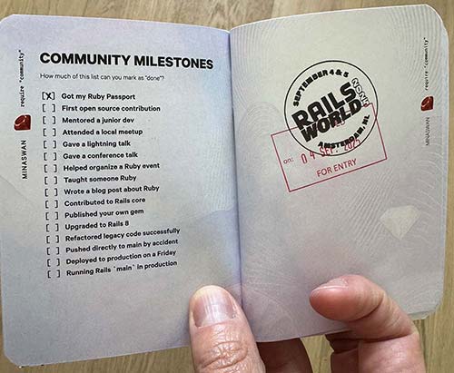 Inside Rails World 2025 passport