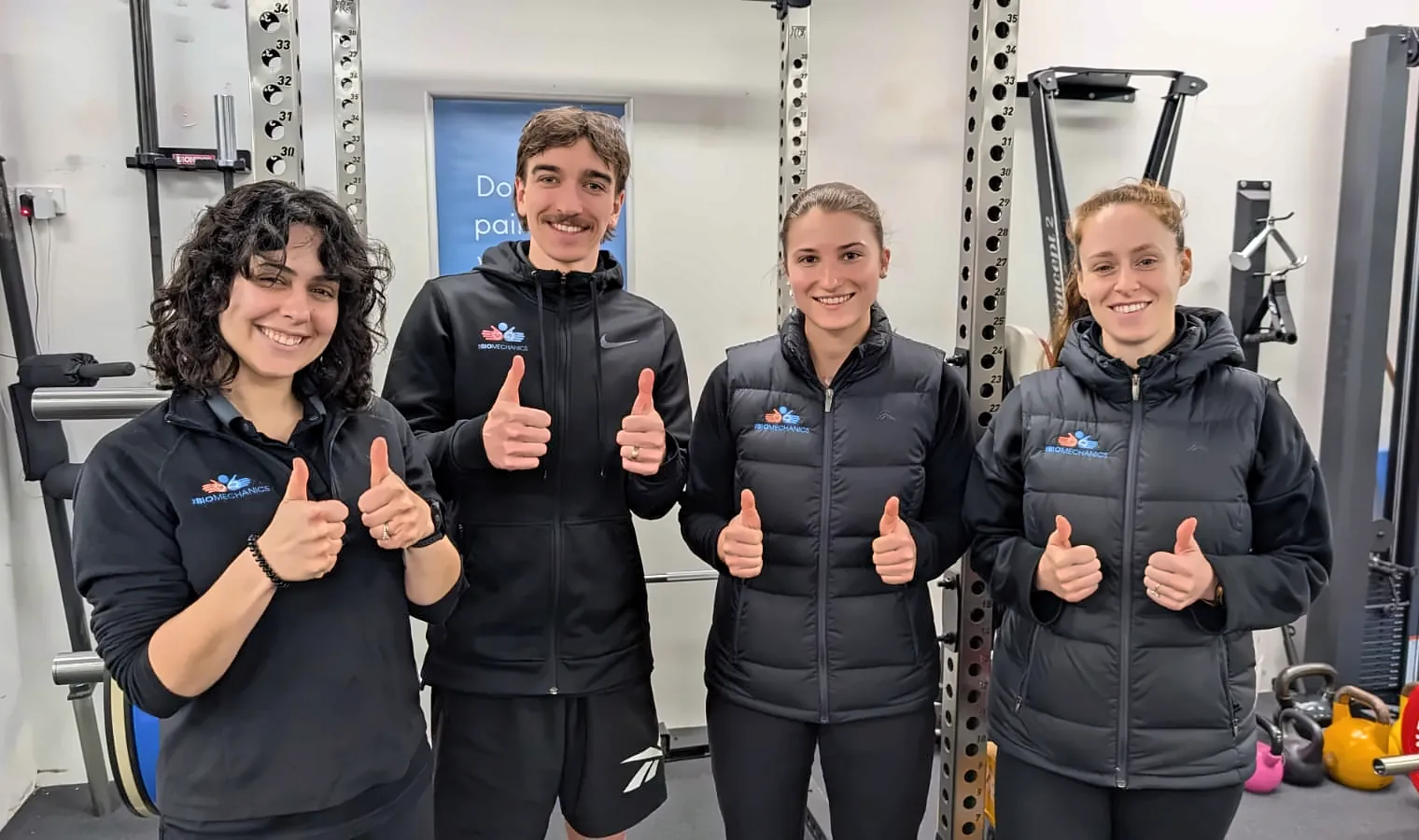 Our Glen Iris team giving a thumbs up in the gym