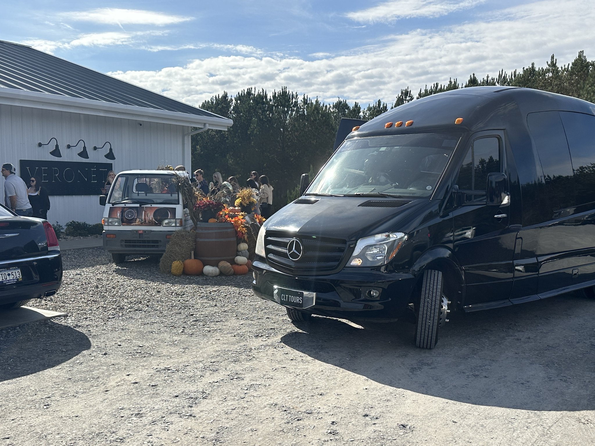 CLT Tours Sprinter at Veronet Vineyards in Kings Mountain