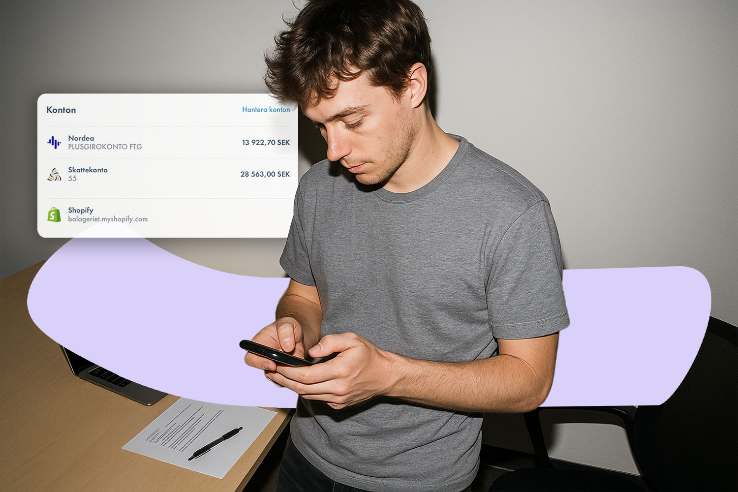 A women in her office doing great business.