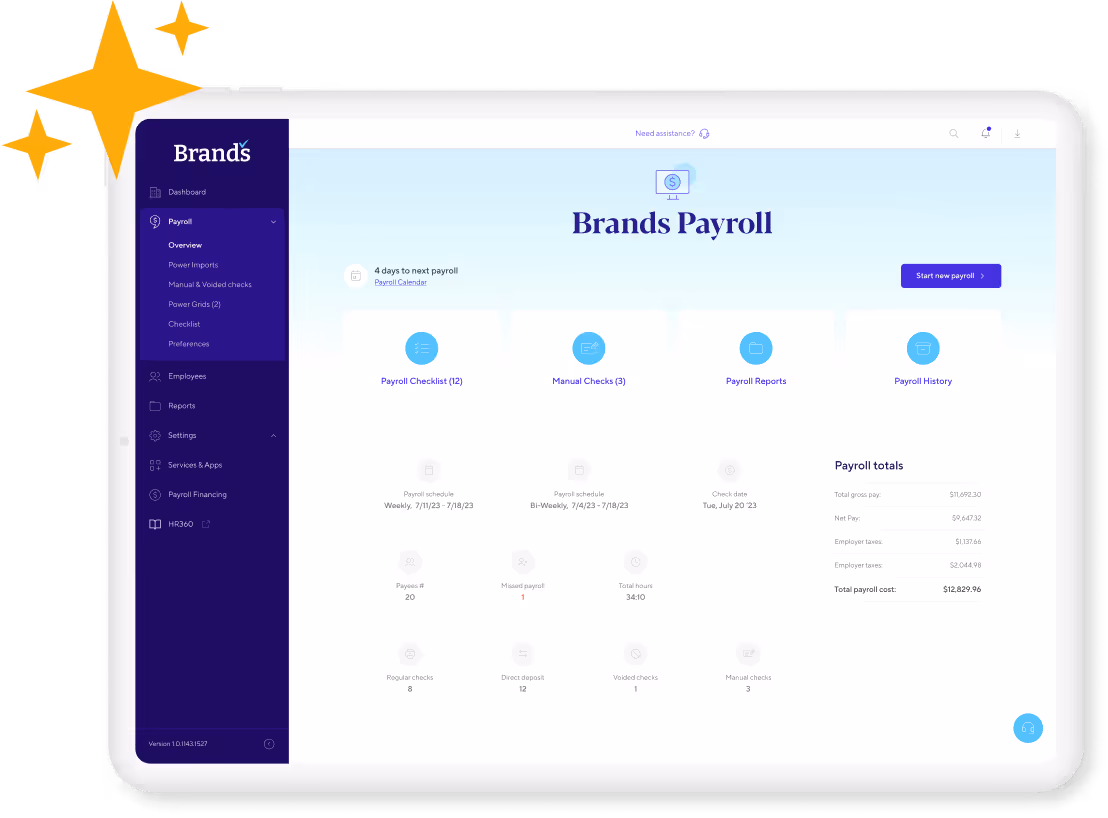 submit brands payroll
