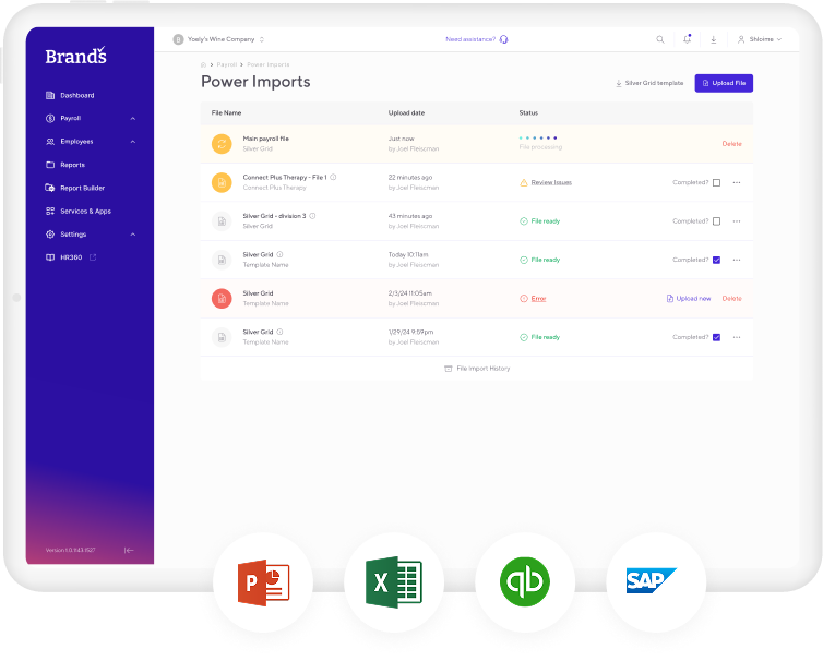 payroll integration data
