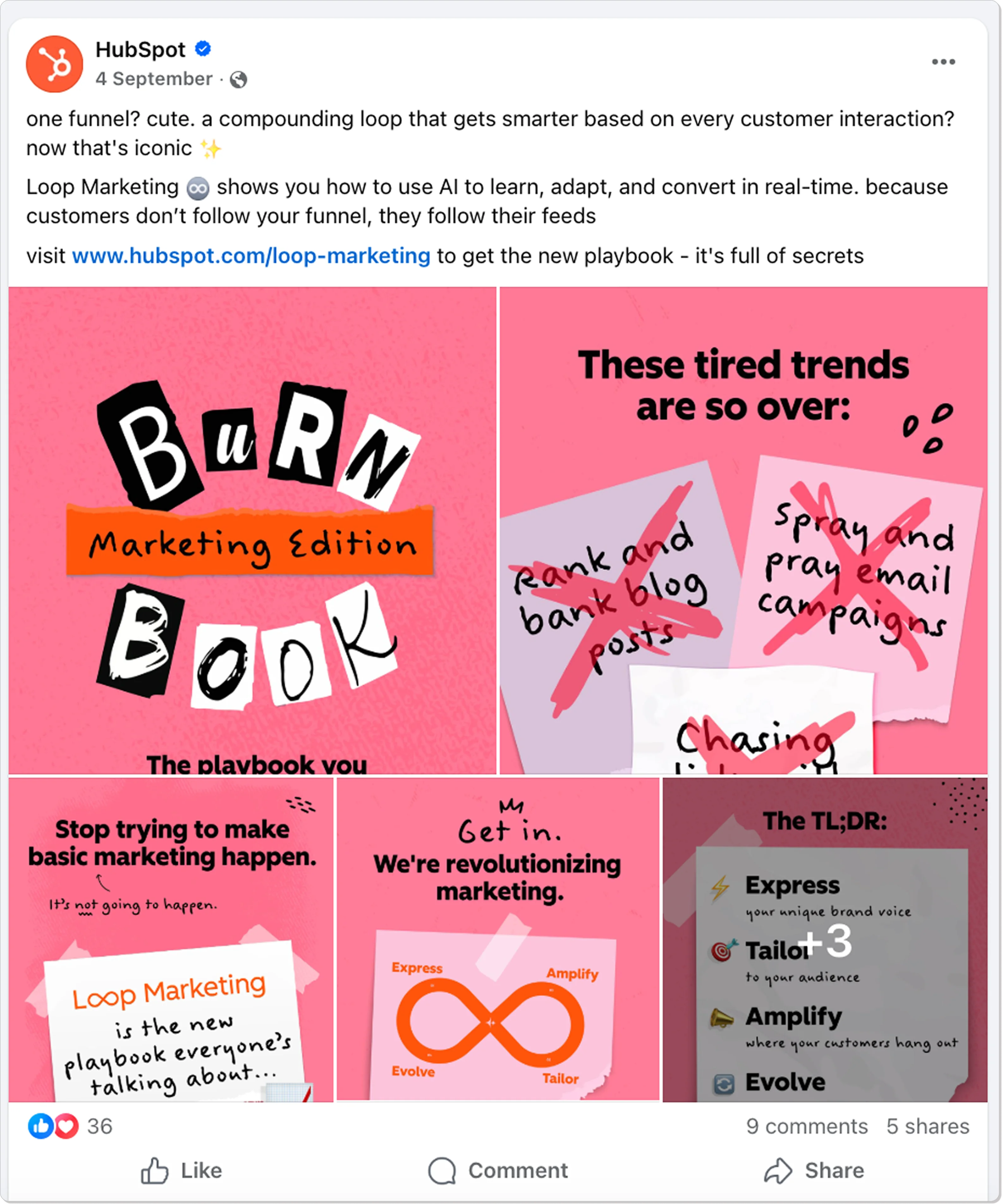 HubSpot’s framework adapted for Facebook